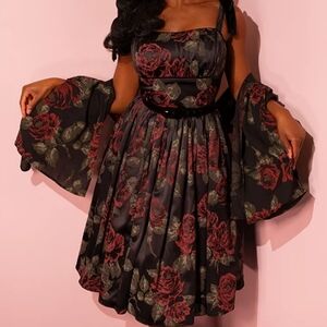 Micheline Pitt 1950's Satin Swing Dress